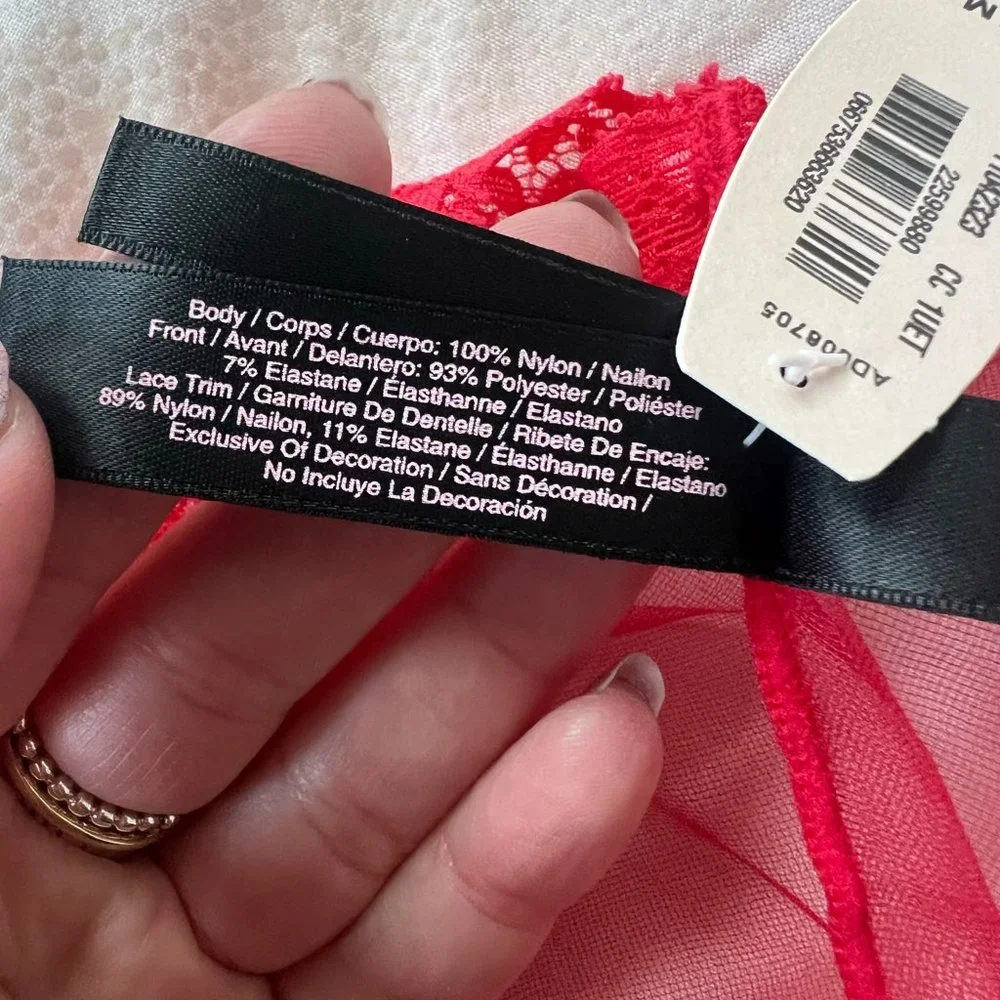 Victoria’s Secret cheeky red sequin sheer underwear panties size medium nwt - Picture 5 of 7